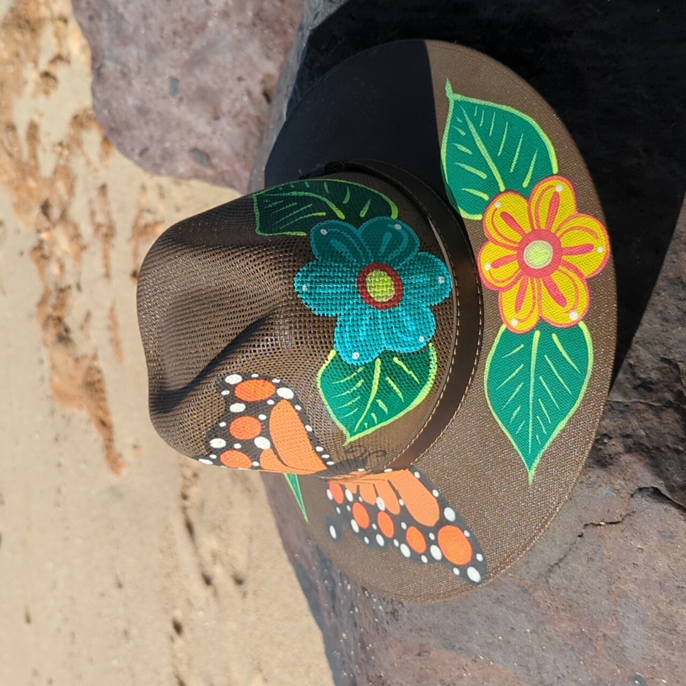 🦋🧡Mexican Painted Hat🧡🦋